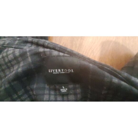 Liverpool Jeans Co Plaid Zip-Up Jacket With Asymmetrical Zipper For Women - Picture 10 of 12